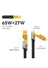 4-in-1 Usb-A Type-C To Lightning + Type-C 65w Hızlı Şarj Ve Data Kablosu (1,20mt)