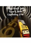 4-in-1 Usb-A Type-C To Lightning + Type-C 65w Hızlı Şarj Ve Data Kablosu (1,20mt)