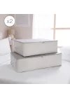 4lü Gri Renk Stuff & Things Baza Altı Hurç Set