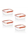 4Lü Set Press - Lock Saklama Kabı 820 ML YEŞİL