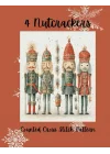 4 Nutcrackers: Counted Cross Stitch Pattern, Holiday Cross Stitch