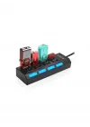 4 Port Usb 2.0 Hub Çoğaltıcı Çoklayıcı Switch Işıklı Anahtarlı