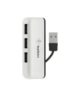4 USB-A Girişli HUB, USB 2.0, Seyahat Boy, Siyah