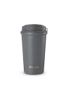 4 Work Flip Open Coffee Mug Çelik Termos 400 Mililitre Grey ST-251