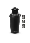 4 Work Flip Open Coffee Mug Çelik Termos 400 ML Black ST-250