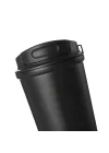 4 Work Flip Open Coffee Mug Çelik Termos 400 ML Black ST-250