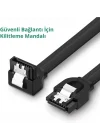 40 cm Sata Data Kablo - 90 Derece - Metal Klip