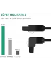 40 cm Sata Data Kablo - 90 Derece - Metal Klip