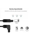 40 cm Sata Data Kablo - 90 Derece - Metal Klip