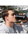 400 ml Paslanmaz Çelik Termos Mug, Çift İşlevli Sızdırmaz kapaklı, Siyah SI232021