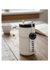 400ml Coffee Dereceli Beyaz Termos