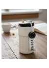 400ml Coffee Dereceli Beyaz Termos