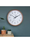 404-50447-INT 32,5 cm Atomik Ceviz Analog Duvar Saati