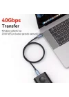 40Gbps 240W 4.0 Thunderbolt Type-C to Type-C Şarj, Data ve 8K 60Hz Görüntü Aktarım Kablosu Tip C 1.5 Metre ZR851