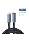 40Gbps 240W 4.0 Thunderbolt Type-C to Type-C Şarj, Data ve 8K 60Hz Görüntü Aktarım Kablosu Tip C 1.5 Metre ZR851