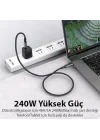 40Gbps 240W 4.0 Thunderbolt Type-C to Type-C Şarj, Data ve 8K 60Hz Görüntü Aktarım Kablosu Tip C 1.5 Metre ZR851