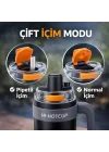 42 Oz 6 Katman Paslanmaz Çelik Termos 1250ML Çift İçim Modlu Pipetli Termos Çift Katman Çelik Termos Mug Siyah