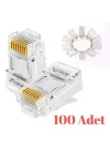4220 100 Adet RJ45 Jack Cat5 İnternet Kablo Kablosu Ucu Konnektör Connector