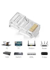 4220 100 Adet RJ45 Jack Cat5 İnternet Kablo Kablosu Ucu Konnektör Connector