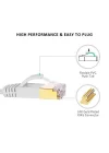 4262 Cat7 Ethernet Rj45 Modem İnternet Kablosu 10 Metre 10Gbps 600Mhz