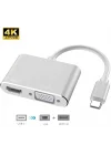 4366 USB Type-C To HDMI VGA 3.1 4K Çevirici Dönüştürücü Adaptör