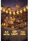 4,5 metre 3 yıldız 1 Pilli led ışık, Şerit led SARI Işıklar Peri Işıkları Aydınlatmalı Şerit Led led ışık şerit Led Işık 3 Yıldız 1 Ay