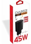 45 watt USB + Type-C PD Hızlı Şarj Başlık Adaptör Fast Turbo Qualcomm 3.0 (Yerli Üretim) (45w Çift Giriş)