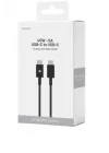 45W-5A USB-C to USB-C Hızlı Şarj ve Data Kablosu 1m Siyah