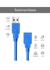 4626 Usb 3.0 Dişi Erkek Uzatma Uzatıcı Ara Kablosu 1 Metre