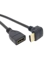 4666 Hdmi Dişi Erkek Uzatma 90 Derece Dirsek Kablosu 0.5 Metre