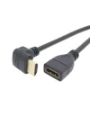 4666 Hdmi Dişi Erkek Uzatma 90 Derece Dirsek Kablosu 0.5 Metre