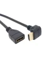 4666 Hdmi Dişi Erkek Uzatma 90 Derece Dirsek Kablosu 0.5 Metre