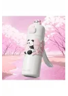 480ml Sevimli Hayvanlar Süslü Pipetli/Pipetsiz El Askılı Paslanmaz Çelik Termos (Pembe Panda)