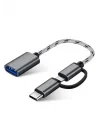 4901 USB 3.0 OTG To Type-C Micro USB Data Şarj Çevirici Dönüştürücü Adaptör