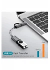 4901 USB 3.0 OTG To Type-C Micro USB Data Şarj Çevirici Dönüştürücü Adaptör