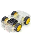 4WD Robot Araba Platformu - Çift Katlı Pleksi Şase Kiti