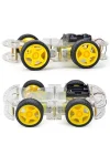 4WD Robot Araba Platformu - Çift Katlı Pleksi Şase Kiti