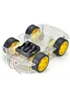 4WD Robot Araba Platformu - Çift Katlı Pleksi Şase Kiti