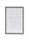 4x6 Fırçalanmış Nikel Metal Resim Çerçevesi Halat Tasarımlı