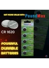 5 adet 1620 (CR1620,DL1620) 3V düğme pil