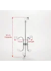 5 Kancalı Tekli Amerikan Kapı Arkası Krom Askılık – Kapıya Asılabilir Metal Askı, Kapı Üstü Askılık, Bornoz Havlu Çanta Askısı, Parlak Krom Organizer (Krom)