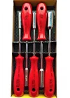 5 Li Lokma Tornavida Seti Sertleştirilmiş Özel Uçlu Lokma Takımı Red Series 1410