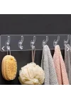 5li Şeffaf Süper Yapışkan Askı, Banyo, Mutfak Düzenleyici Askı, Kendinden Yapışkanlı