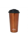 500 ml Paslanmaz Çelik Termos Mug, Çift Katmanlı, Sızdırmaz Kapak, Bakır Rengi SI231902