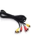 5006 3Rca To 3 Rca Ses Görüntü Tos Scart Kablosu 1.5 Metre