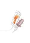 5513 2 Mini Girişli Usb Araç Şarj Cihazı, Pembe