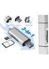5848 Type C Usb Kart Okuyucu Micro Sd Card Reader Çevirici Dönüştürücü Adaptör