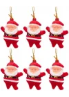 5cm 6 Adet Mini Yılbaşı Ağacı Süsü Noel Baba ağacı süsü (6 adet/paket)