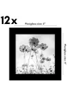 5x5 Picture Frame with Polished Plexiglass - Set of 12 - Signature Collection - Picture Frames with Engineered Wood - Square Frame for Tabletop and Wall Display - Black