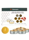 (6 Adet) Tealight Mum Doğal Petek Balmumu mum Standart Boy